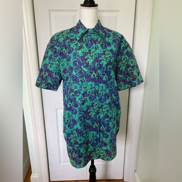 Oversized Vintage Button Down Blouse - Picture 4 of 7